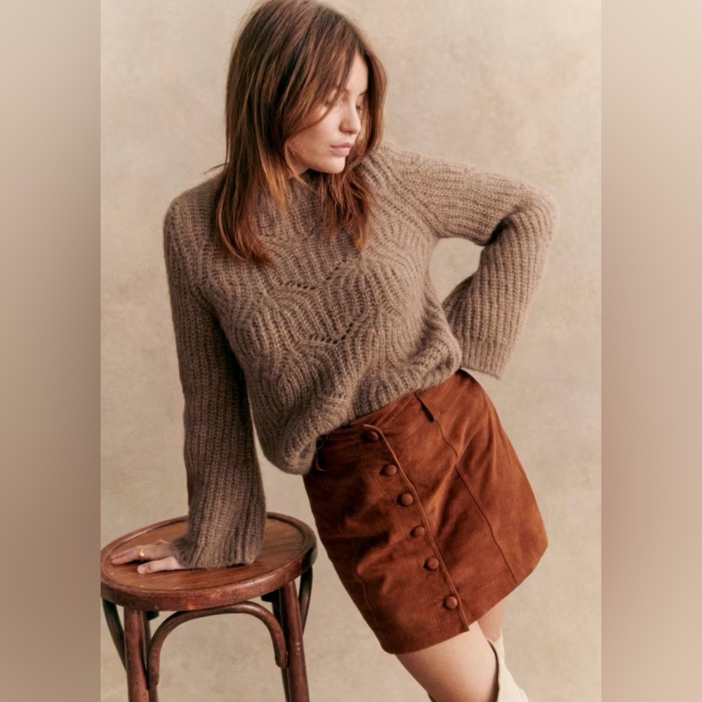 Sezane Youri Jumper Light Camel - Size XS